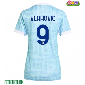 Juventus Dusan Vlahovic #9 Bortatröja Kvinnor 2025-26 Kortärmad